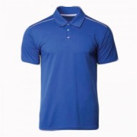 SKP011 Order POLO shirts for men and women to make sports Polo shirts Polo shirts clothing factory contrast color shoulder stripes back view